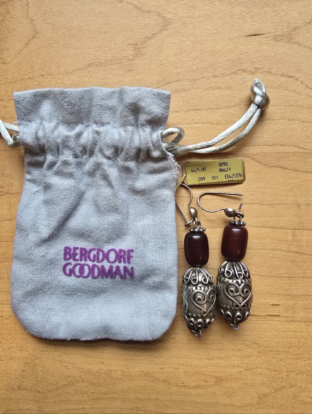 Bergdorf Goodman Silver And Stone Earrings